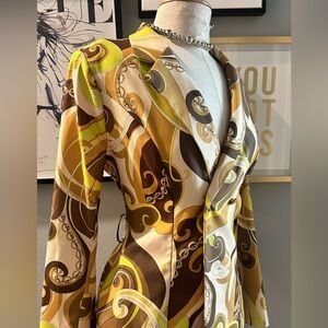 Vintage pattern 2 piece Blazer Suit Set